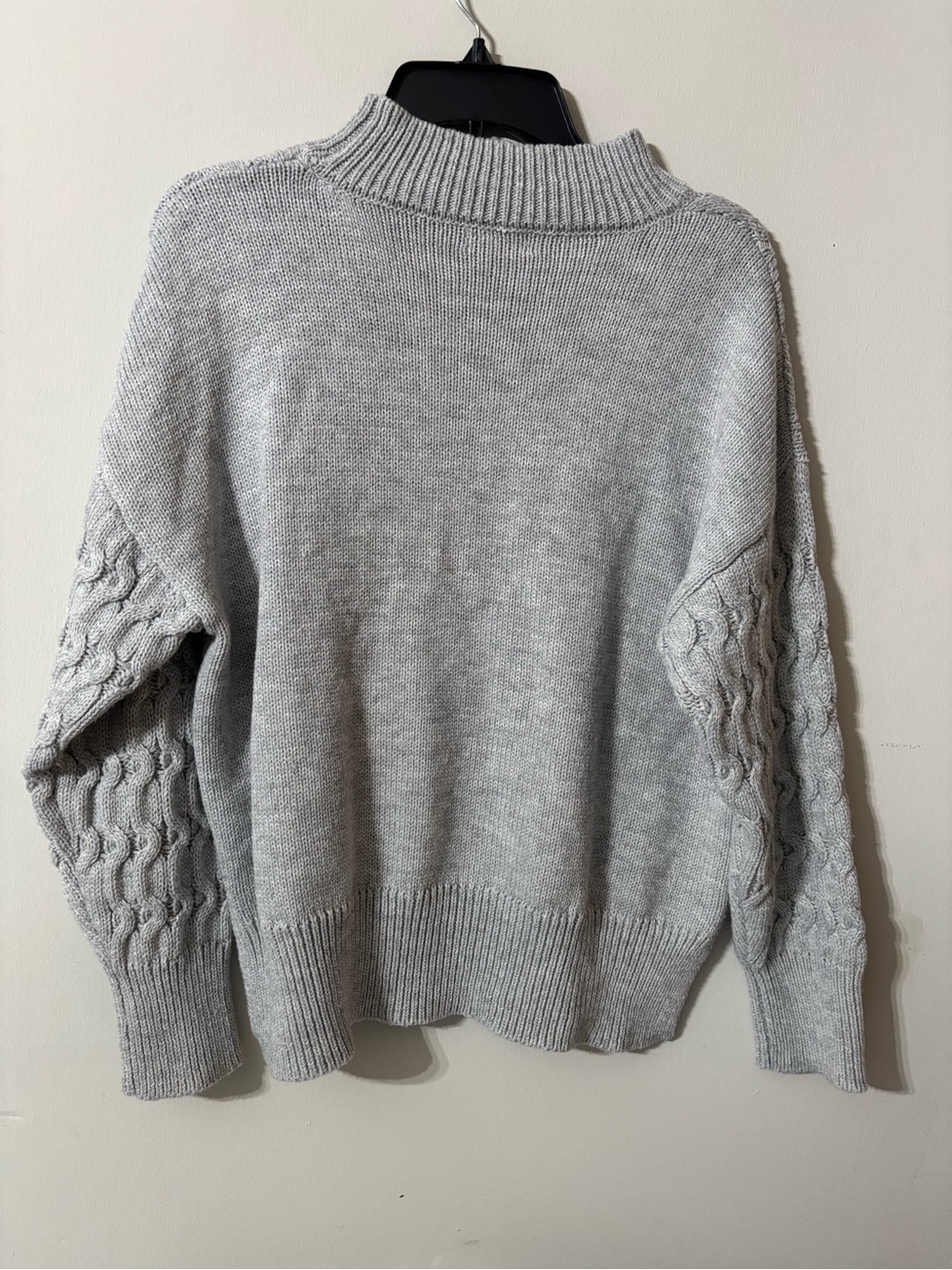 Medium Pink Lily Gray Knit Sweater - Picture 2 of 5